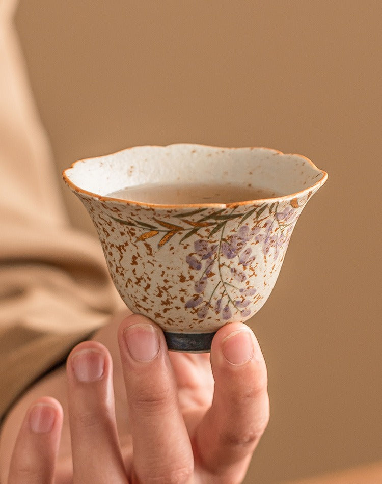 Wisteria Bell-Shaped Tea Tasting Cup: A Moment of Quiet Elegance